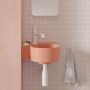 Omnires Ovo M+ umywalka 33x34 cm narożna ścienna-nablatowa coral mat OVO335UWLCO zdj.7