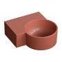 Omnires Ovo M+ umywalka 33x34 cm narożna ścienna-nablatowa terracotta mat OVO335UWLTE zdj.1