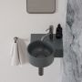 Omnires Ovo M+ umywalka 33x34 cm narożna ścienna-nablatowa ash grey mat OVO335UWPAG zdj.6
