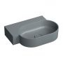 Omnires Ovo M+ umywalka 55x38 cm owalna nablatowa ash grey mat OVO555UWLAG zdj.1