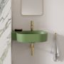 Omnires Ovo M+ umywalka 55x38 cm owalna nablatowa olive mat OVO555UWLOL zdj.6