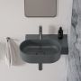 Omnires Ovo M+ umywalka 55x38 cm owalna nablatowa ash grey mat OVO555UWPAG zdj.6