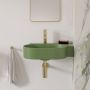 Omnires Ovo M+ umywalka 55x38 cm owalna nablatowa olive mat OVO555UWPOL zdj.6