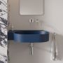 Omnires Ovo M+ umywalka 64x44 cm owalna ścienna-nablatowa midnight blue mat OVO645UWLMB zdj.6