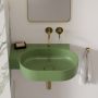Omnires Ovo M+ umywalka 64x44 cm narożna ścienna-nablatowa olive mat OVO645UWLOL zdj.5