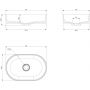 Omnires Ovo M+ umywalka 55x36 cm owalna nablatowa OVOUNTE zdj.2