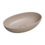 Omnires Shell M+ umywalka 50x32 cm owalna nablatowa dune beige mat SHELL500UNDB zdj.1