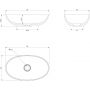 Omnires Shell M+ umywalka 60x35 cm owalna nablatowa biała SHELLUNBM zdj.2