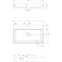 Omnires M+ umywalka 70x42 cm prostokątna ścienna-nablatowa biała THASOS700BP zdj.2