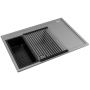 Pyramis Camea zlewozmywak granitowy 68x50 cm szary beton 070223511 zdj.1