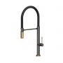 Quadron Margot T Line SteelQ bateria kuchenna stojąca z wyciąganą elastyczną wylewką graphite metal/nano PVD miedź 3623502_T1PVDC1 zdj.1