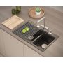 Quadron Marc 110 zlewozmywak 76x50 cm GraniteQ black diamond/elementy stalowe HQM7650U8_BS zdj.17