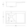 Quadron Russel zlewozmywak stalowy 78x48 cm złoty HB7912PVDBSG1 zdj.3