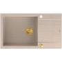 Quadron Evan 146XL zlewozmywak GraniteQ 86x50 cm beż/elementy złote HCQE58650U2_PVDG1_P2O zdj.3