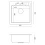 Quadron Peter zlewozmywak z baterią czarny/stal HCQP5052CZK_3922505BSBL zdj.2