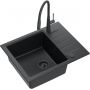 Zestaw Quadron zlewozmywak Peter 116 z baterią Gina czarny HCQP6250BLMPC_3922505BLM zdj.1