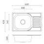 Quadron Eddie 111 SteelQ zlewozmywak stalowy 66x42 cm wpuszczany len z baterią HD111LEN6642_3623500_BS zdj.2