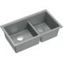 Quadron Logan 120 zlewozmywak GraniteQ 76x45 cm silver stone/elementy stalowe HQL7645U5_BS_U zdj.1