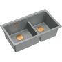 Quadron Logan 120 zlewozmywak GraniteQ 76x45 cm silver stone/elementy miedziane HQL7645U5_PVDC1_U zdj.1