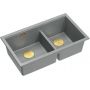 Quadron Logan 120 zlewozmywak GraniteQ 76x45 cm silver stone/elementy złote HQL7645U5_PVDG1_U zdj.1