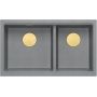 Quadron Logan 120 zlewozmywak GraniteQ 76x45 cm silver stone/elementy złote HQL7645U5_PVDG1_U zdj.3