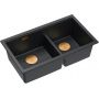 Quadron Logan 120 zlewozmywak GraniteQ 76x45 cm pure carbon/elementy miedziane HQL7645U7_PVDC1_U zdj.1