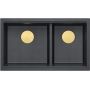 Quadron Logan 120 zlewozmywak GraniteQ 76x45 cm black diamond/elementy złote HQL7645U8_PVDG1_U zdj.3