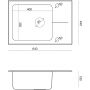 Quadron Hugh 116 zlewozmywak 64x44 cm wpuszczany stalowy/szkło czarne ST3564SC1BS zdj.2