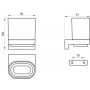 Ravak Chrome II kubek na szczoteczki chrom X07P1364 zdj.2