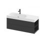 Ravak Lite szafka 120x45x43 cm podumywalkowa wisząca czarny mat X000001892 zdj.1
