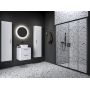 Ravak Blix II drzwi prysznicowe NBLDP4 140 cm rozsuwane czarny mat/szkło przezroczyste 0YMM0300Z1 zdj.1