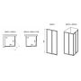 Ravak Supernova SRV2-90 S drzwi prysznicowe 90 cm przesuwne częściowe 1/2 czarny mat/szkło przezroczyste 14V703O2Z1 zdj.2