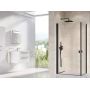 Ravak Chrome CRV1-90 drzwi prysznicowe 90 cm częściowe 1/2 czarny/szkło przezroczyste 1QV70301Z1 zdj.7