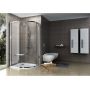 Ravak Pivot PSKK3-100 kabina prysznicowa 100x100 cm półokrągła polerowane aluminium/szkło przezroczyste 376AAC00Z1 zdj.5