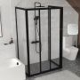 Ravak Supernova ASDP3-130 drzwi prysznicowe 130 cm czarny mat/pearl 00VJ03R211 zdj.8