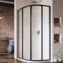 Ravak Supernova SKCP4-80 kabina prysznicowa 80x80 cm półokrągła czarny mat/szkło przezroczyste 3114O302Z1 zdj.8