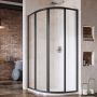 Ravak Supernova SKCP4-90 kabina prysznicowa 90x90 cm półokrągła czarny mat/szkło przezroczyste 3117O302Z1 zdj.8