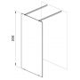 Ravak Walk in Free ścianka prysznicowa 130 cm biały mat/szkło przezroczyste GW9FJ0E0SZ1 zdj.2
