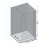 Ravak Walk in Wall Air ścianka prysznicowa walk-in 90 cm czarny mat/szkło przezroczyste GW9W70300Z1C zdj.7