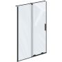 Ravak Roll RODP2 drzwi prysznicowe 100 cm rozsuwane czarny mat/szkło przezroczyste X08VA0300Z1 zdj.1