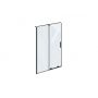 Ravak Roll RODP2 drzwi prysznicowe 140 cm rozsuwane czarny mat/szkło przezroczyste X08VM0300Z1 zdj.1