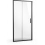 Ravak Blix Slim BLSDP2-100 drzwi prysznicowe 100 cm czarny mat/szkło przezroczyste X0PMA0300Z1 zdj.1