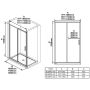 Ravak Blix Slim BLSDP2-120 drzwi prysznicowe 120 cm aluminium połysk/szkło przezroczyste X0PMG0C00Z1 zdj.2
