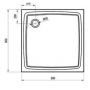 Ravak Galaxy Perseus Pro-90 Flat brodzik 90x90 cm kwadratowy biały XA037711010 zdj.2