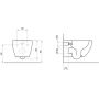 Zestaw Ravak Uni Chrome RimOff miska WC wisząca z deską wolnoopadającą i stelaż podtynkowy Oltens Triberg Torne 5w1 z przyciskiem spłukującym chrom błyszczący (X01535, X01550, 58300100) zdj.3
