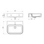Ravak Ceramic R Slim Wall N umywalka 55,3x45,2 cm prostokątna ścienna biała XJX01155000 zdj.2