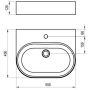 Ravak Ceramic O umywalka 55x45 cm półokrągła nablatowa przyścienna biała XJX01155004 zdj.2