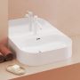 Ravak Ceramic O Slim umywalka 55x45 cm nablatowa przyścienna biały XJX01155004 zdj.6