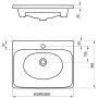 Ravak Balance umywalka 80x46,5 cm meblowa prostokątna biała XJX01280000 zdj.2