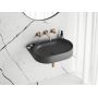 Ravak Yard umywalka 60,5x50 cm półokrągła ścienna antracyt XJX03060000 zdj.8